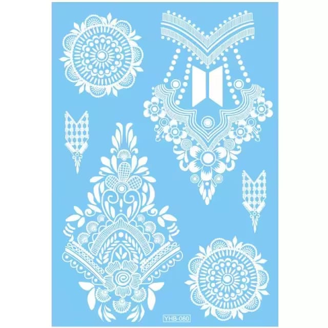White Henna Waterproof Mehndi Sticker