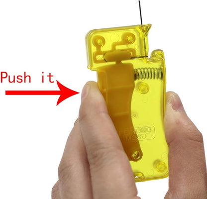 Automatic Needle Threader, with  Plastic Needle Threader Easy Needle Threader Tool Sewing Accessories