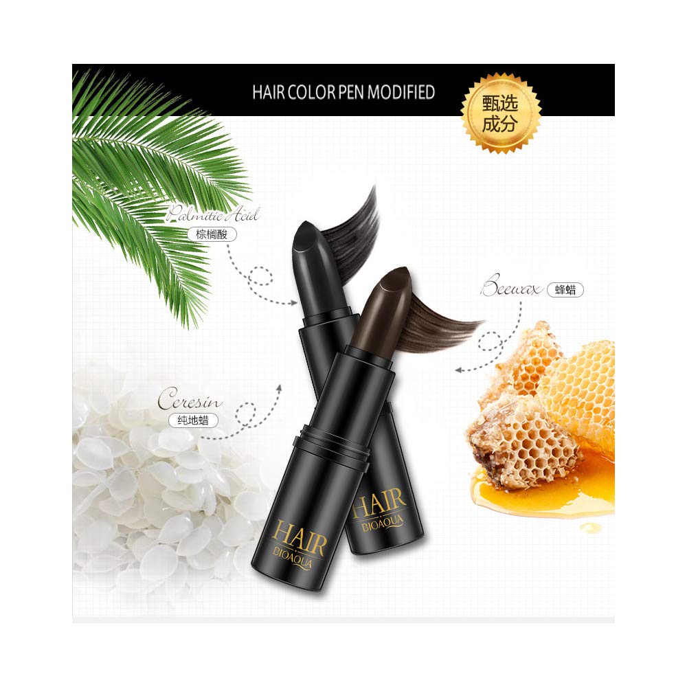 BIOAQUA  Temporary Hair Dye Cream Mild Fast One-off Hair Color Pen Cover White Hair DIY Styling Makeup Stick