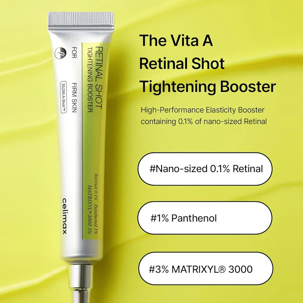 CELIMAX The Vita A Retinal Shot Tightening Booster | 0.1% Retinal, Pore Minimizer, Wrinkles & Fine Lines, Firmer Skin,