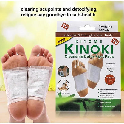 Kinoki Detox Foot Pads for Your Health Care – 10 Premium Natural Foot Patches in Box