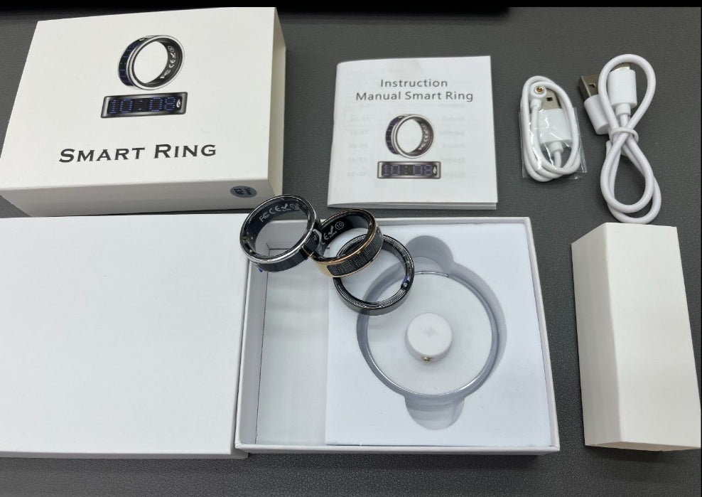 Smart Ring for Women and Men 24/7 Activities/Fitness Tracker & Health Monitor (Heart Rate/ Blood Oxygen/HRV/Stress/Sleep Tracking) IPX8 Waterproof Long Battery Life