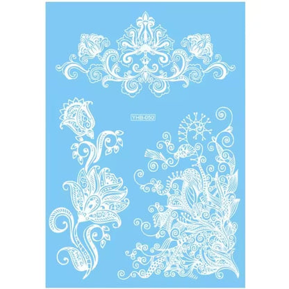 White Henna Waterproof Mehndi Sticker