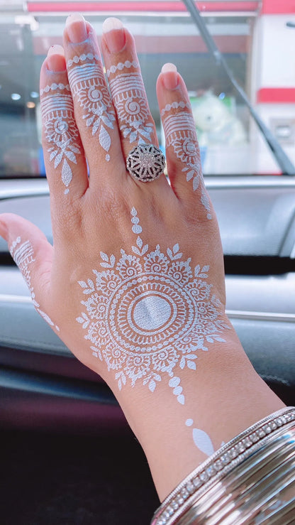 White Henna Waterproof Mehndi Sticker