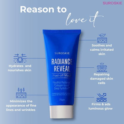 Radiance Reveal Peel Off Mask 75g for Men & Women