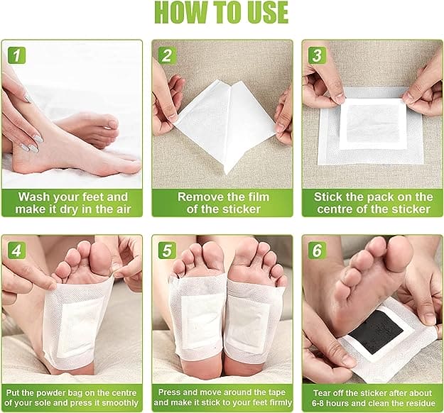 Kinoki Detox Foot Pads for Your Health Care – 10 Premium Natural Foot Patches in Box